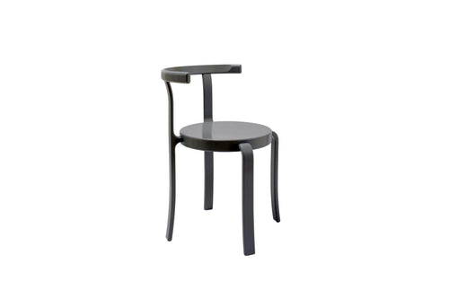 8002 Designer Stuhl von Magnus Olesen in Hochglanzlack, grau
