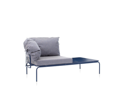 Gartensofa-Eckelement mit Couchtisch, moderne Design-Kombination