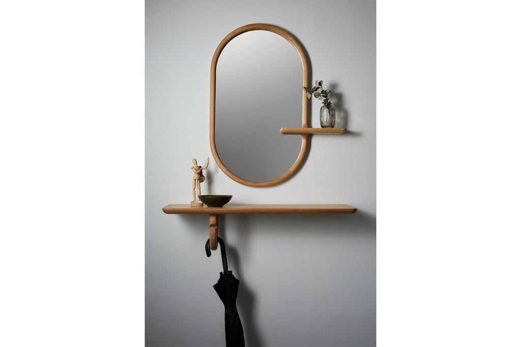 AVID Wandspiegel mit Wandregal kombiniert – modernes Interior
