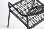 Detail Armlehne Outdoor Stuhl mit Metallrahmen
