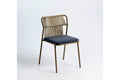BIANCA+ Outdoor Stuhl mit Sitzkissen in Blau und Beige