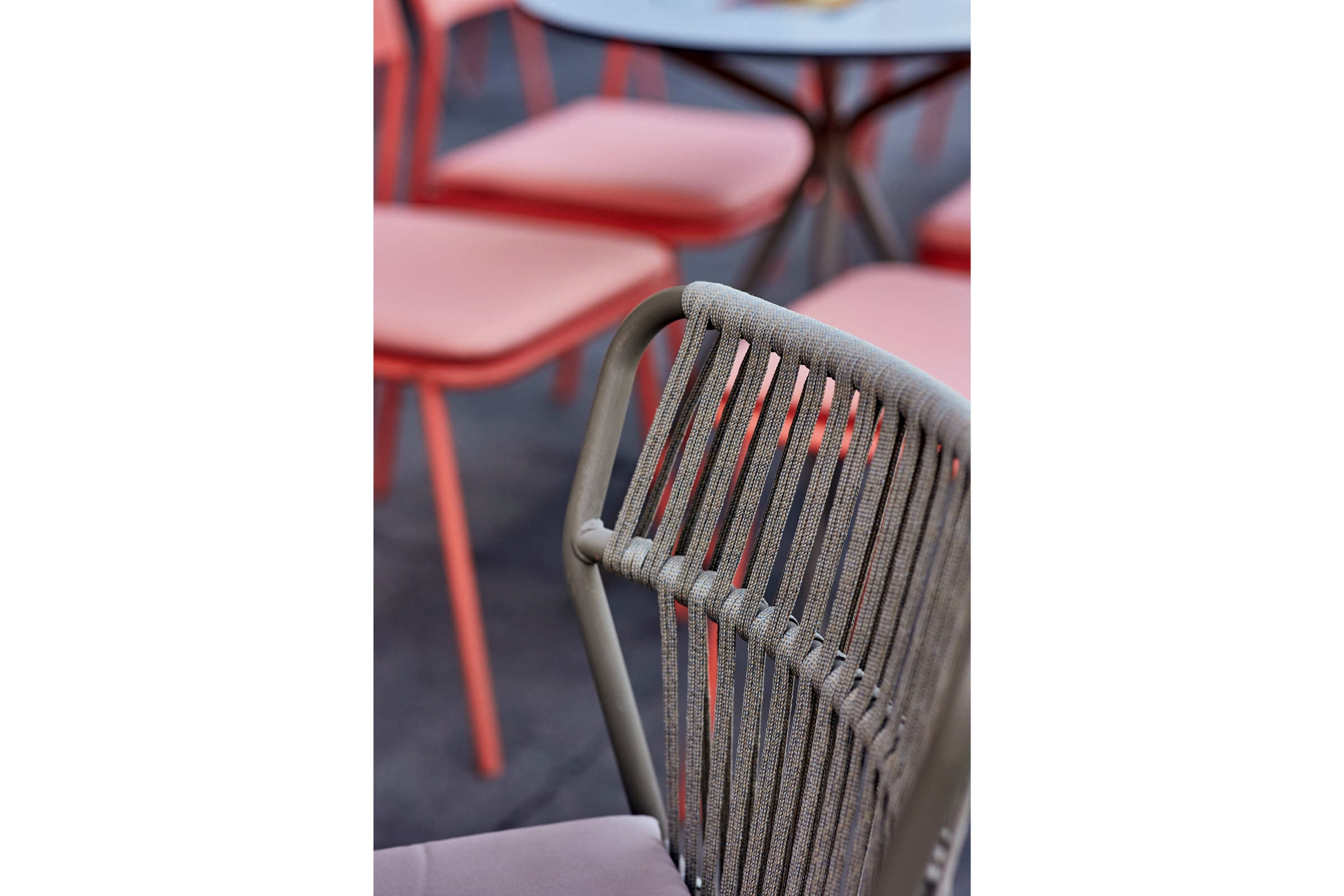 Detailaufnahme Stuhl Rückenlehne Outdoor