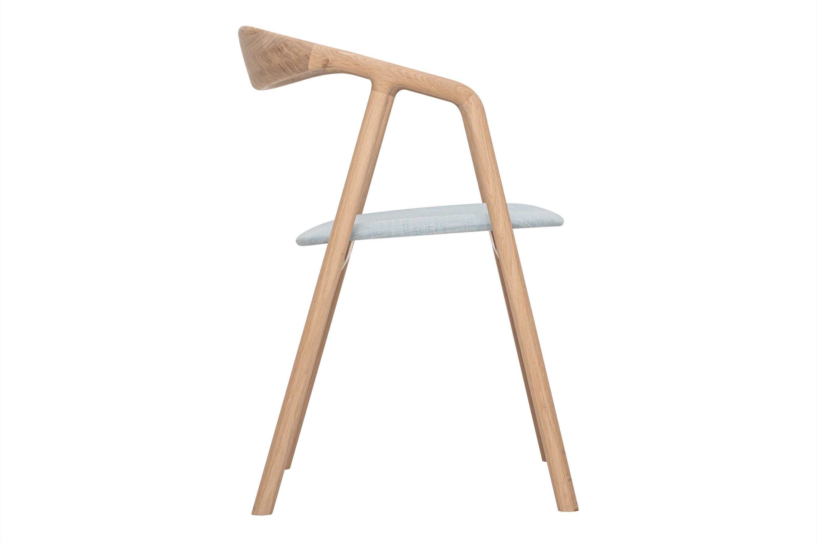 Stuhl von Woak in Eichenholz – Seitenansicht
