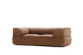 BRELA Designer Sofa als kompaktes Zweisitzer-Sofa in warmem Braun