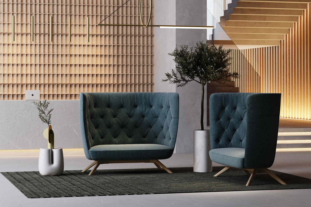 Designer Sofa von EXTRAFORM in einem eleganten Raumkonzept