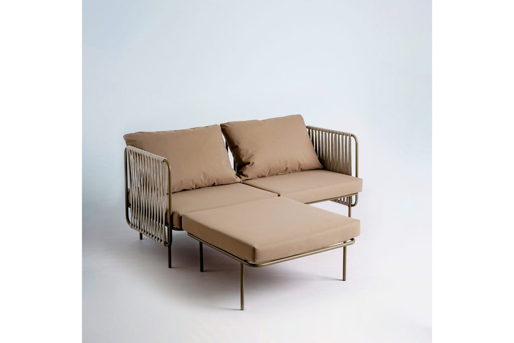 Gartensofa Kombination mit zwei Sitzflächen – Outdoor Möbel