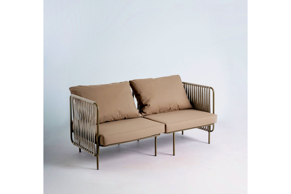 Gartensofa Eckelement mit Polster – Outdoor Lounge Modul