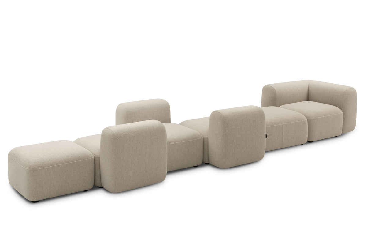 DOLMEN Designer Modular Sofa von Volumen als flexible Sitzlandschaft in Beige