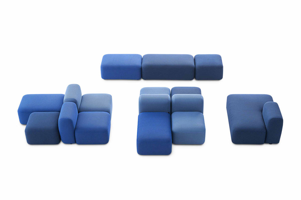 DOLMEN ISLAND Designer Modular Sofa von Volumen mit drei Sitzplätzen