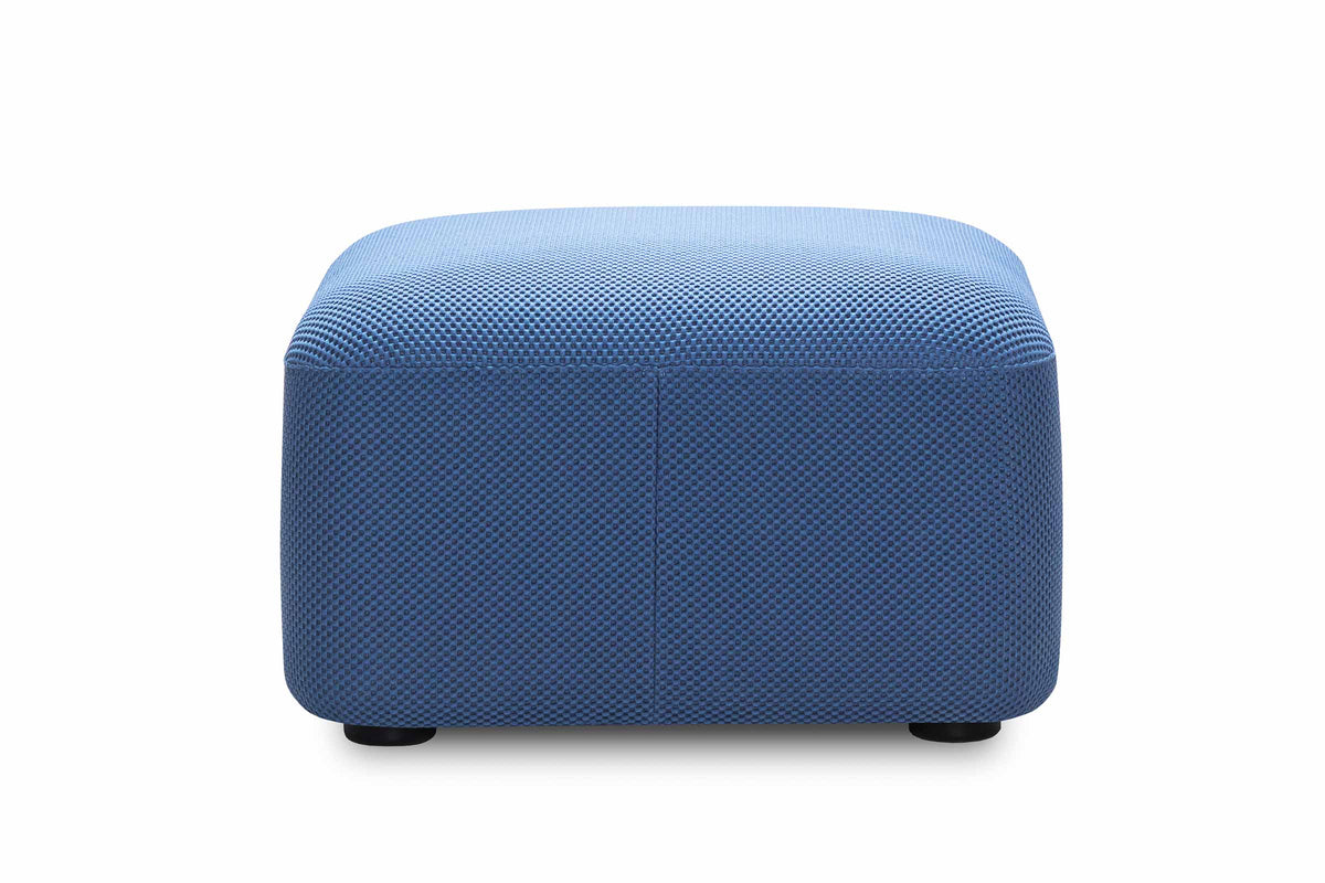 DOLMEN ISLAND Sofa Einzelelement mit blauem strukturiertem Stoff