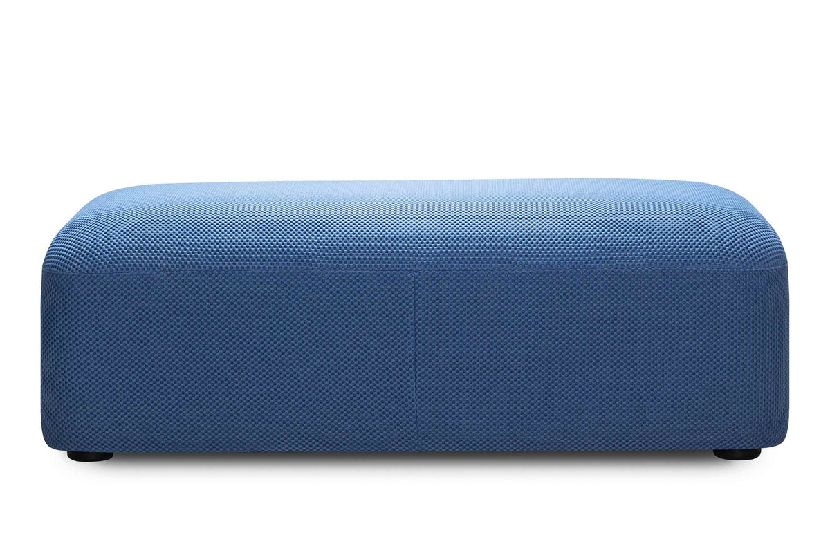 DOLMEN ISLAND Designer Sofa langes gepolstertes Modul in blauem Stoff