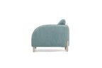 Sofa von EXTRAFORM in Seitenansicht mit gerundeter Armlehne