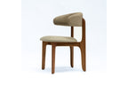 Seitenansicht des Dragonfly Designer Stuhls in Holz und Wolle von GoEs