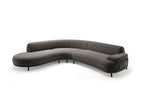 Wohnlandschaft von EXTRAFORM in dunkelgrauem Stoff