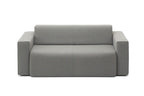 HIPPO Designer 2-Sitzer Schlafsofa von EXTRAFORM in grauem Stoff in Frontansicht