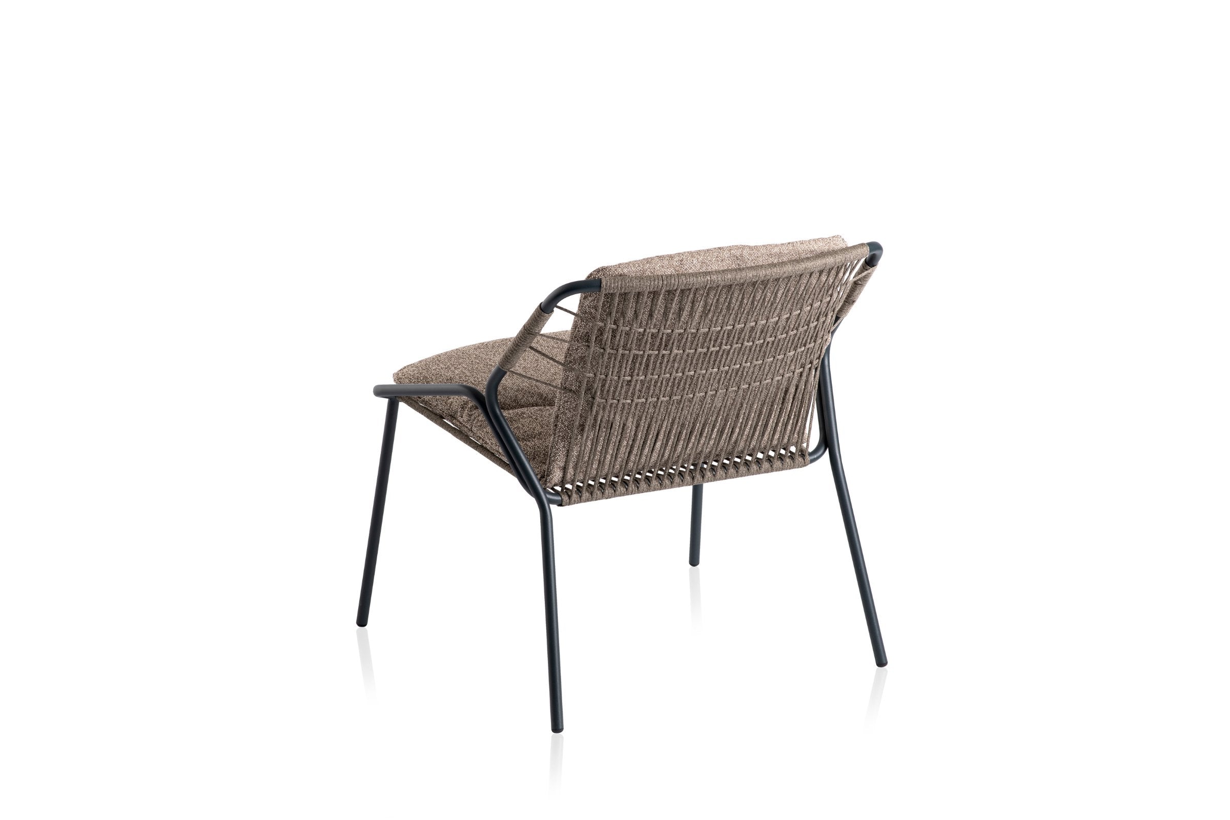 Gartensessel mit Polsterung – Rückansicht