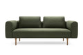 KUBIK Designer Sofa von Volumen in Grün mit Holzfüßen