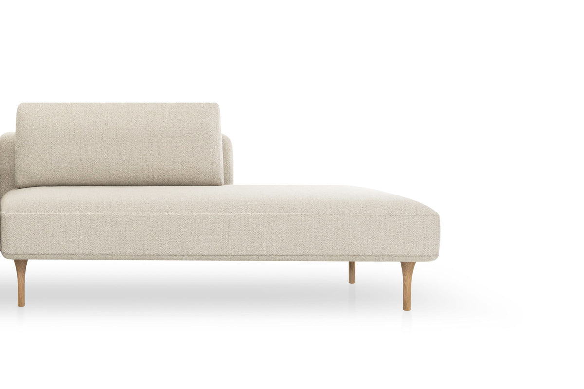 KUBIK Designer Modular Sofa mit Chaiselongue rechts und Rückenpolster