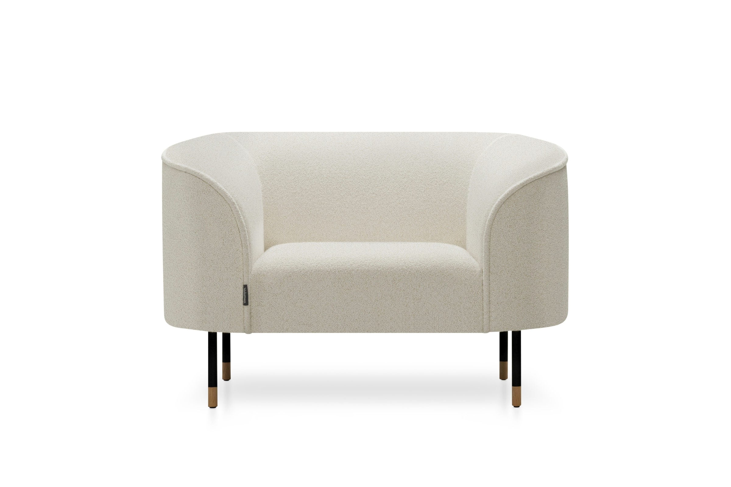 Le Mans Designer Sessel in Weiß – Frontalansicht