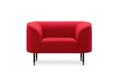 Le Mans Designer Sessel in Rot – Frontalansicht