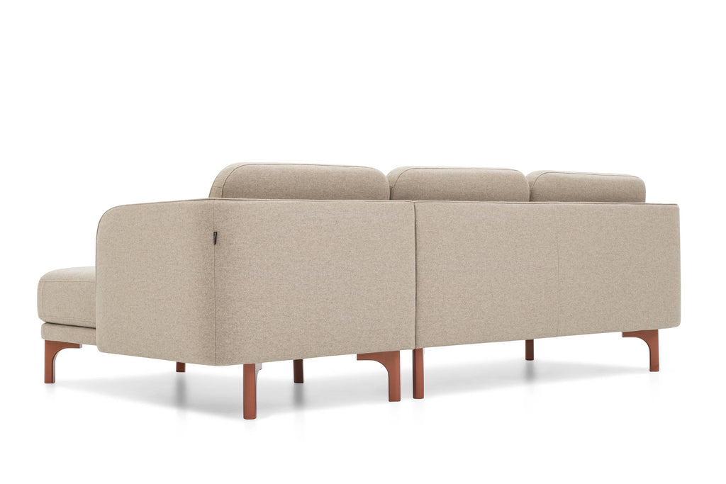 Designer Modular Sofa von EXTRAFORM mit Chaiselongue in Rückansicht