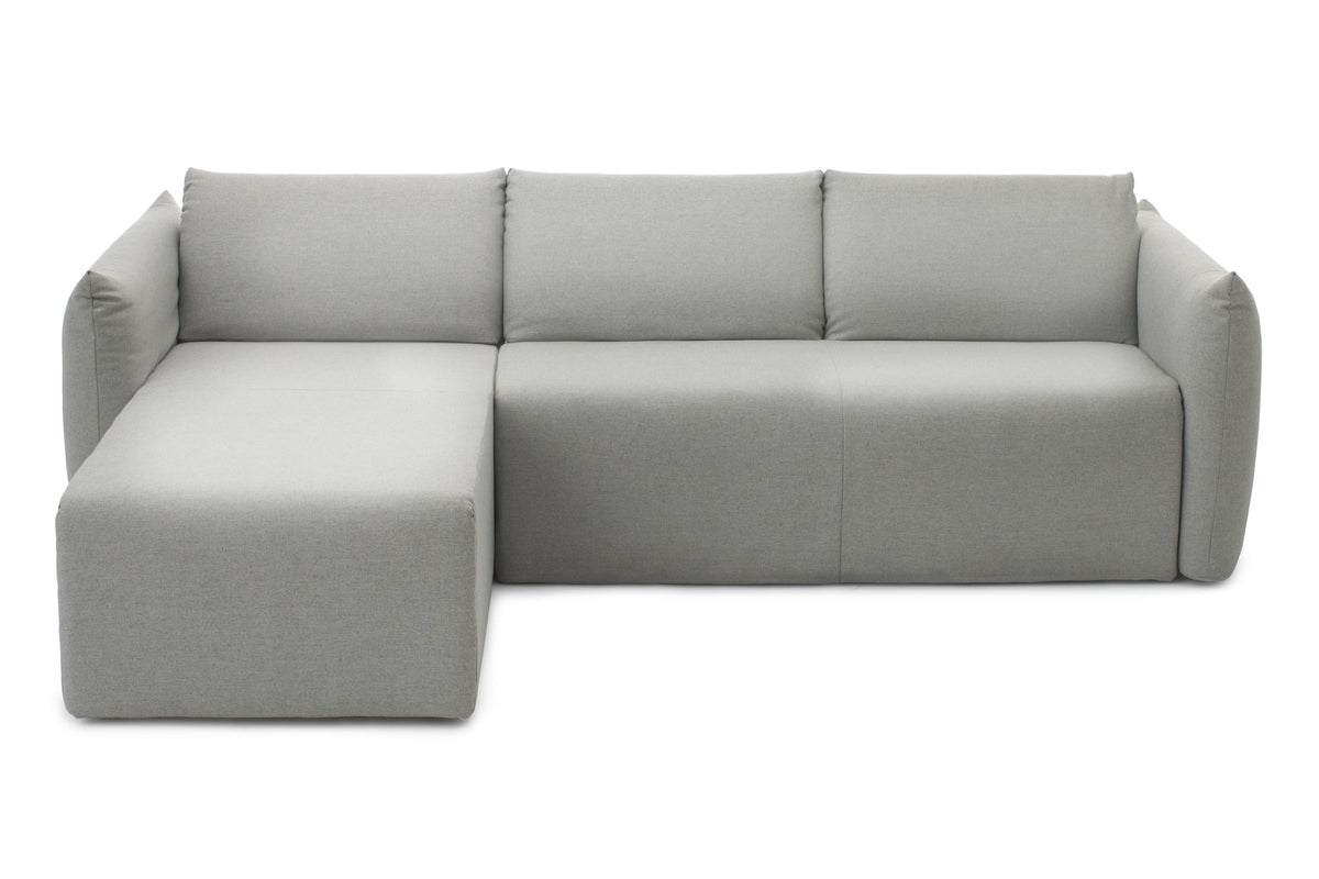 LUNA Designer Schlafsofa mit Chaiselongue von EXTRAFORM in Frontansicht