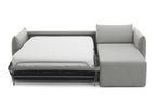 LUNA Designer Schlafsofa mit Chaiselongue rechts und ausgeklappter Bettfunktion