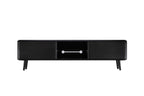 MALIN Lowboard aus Massivholz mit Holzbeinen und Nische - SOLIDMADE | Design Furniture