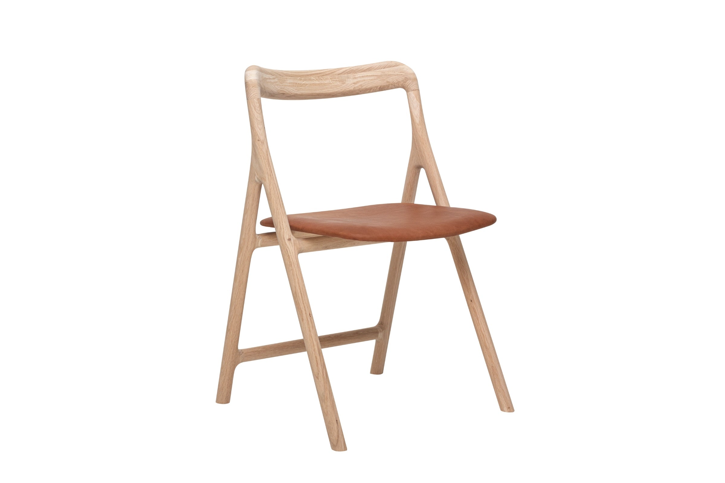 Holzstuhl MARSHALL mit edlem Lederbezug