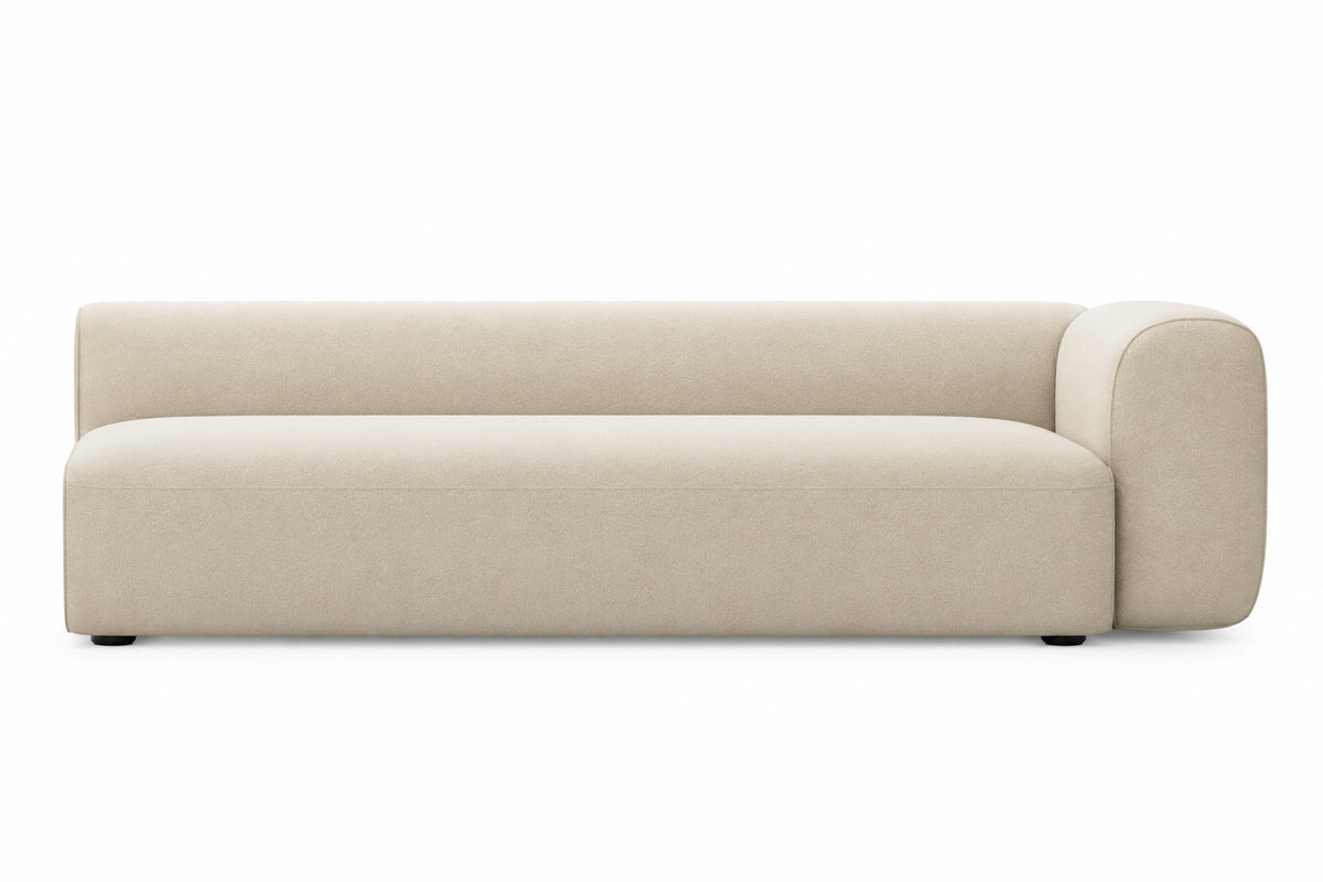 MONOLITE Designer Modular Sofa in Beige mit Armlehne rechts