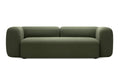 MONOLITE Designer Sofa in Dunkelgrün mit breiten Armlehnen und weicher Sitzfläche