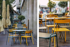 NERO plus Gartenstuhl von C by GARDA auf moderner Restaurantterrasse