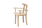 Stuhl mit Armlehnen in natürlicher Holzoptik von Woak – Seitenansicht
