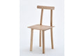 NERVOSA Designer Stuhl in natur aus Massivholz – Schrägansicht