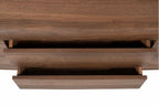 Schubladenmechanismus und Holzstruktur des Hängesideboards im Detail