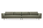 PANAMA Designer Modular Sofa als großzügige Kombination in grünem Stoff
