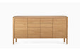 PRIMUM Designer Sideboard von GoEs aus naturgeölter Eiche mit minimalistischer Ästhetik – Frontalansicht