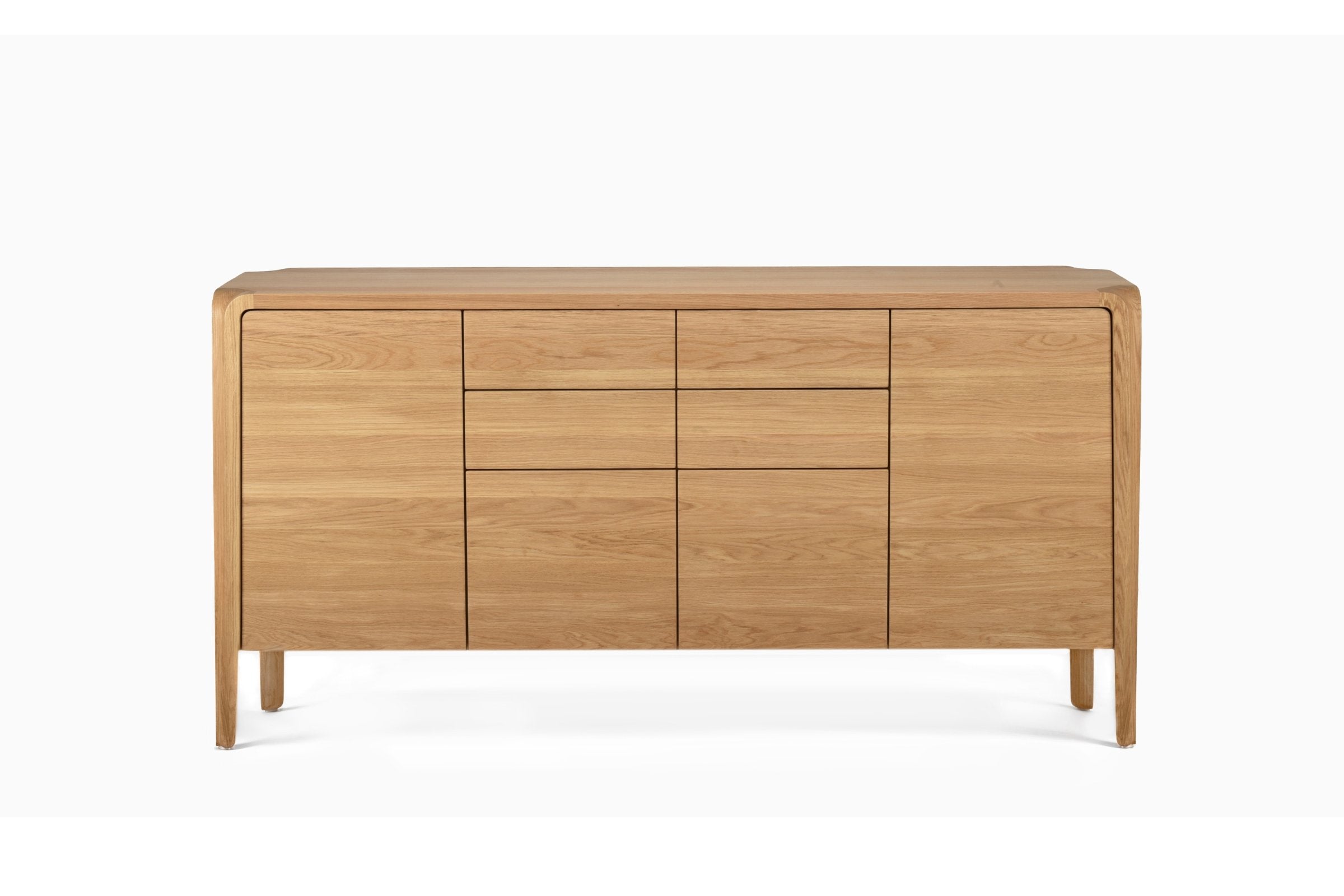 PRIMUM Designer Sideboard von GoEs aus naturgeölter Eiche mit minimalistischer Ästhetik – Frontalansicht