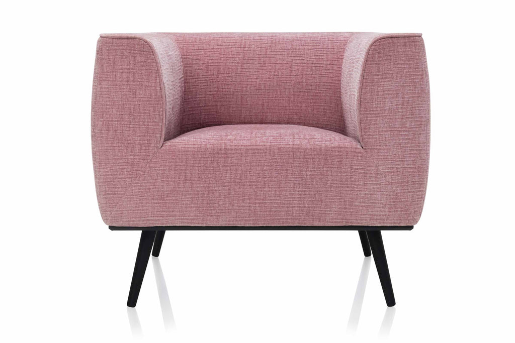 In Rosa mit schwarzen Füßen – Vorderansicht