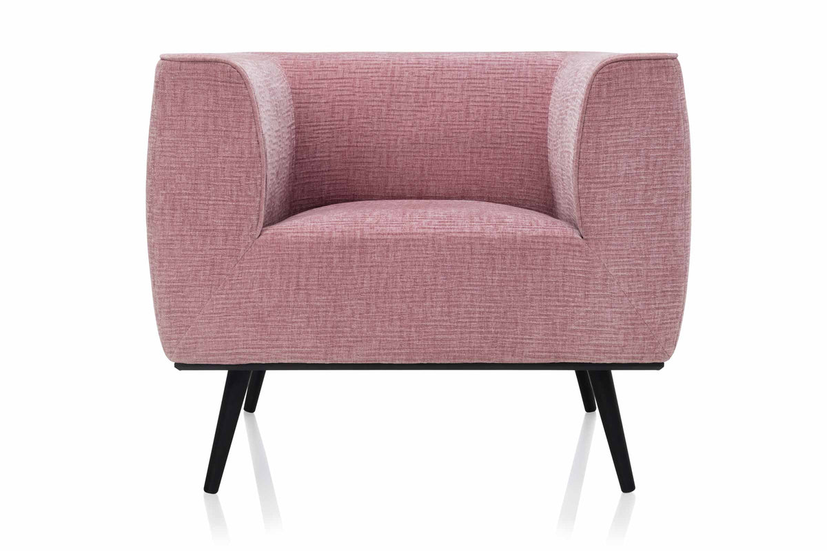 In Rosa mit schwarzen Füßen – Vorderansicht
