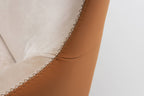 Ziernaht am SWAY Designer Sessel von EXTRAFORM in Beige und Braun