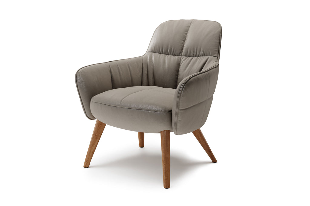 SYRO Designer Sessel von EXTRAFORM in Grau mit Holzfüßen