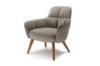 SYRO Designer Sessel von EXTRAFORM in Grau mit Holzfüßen