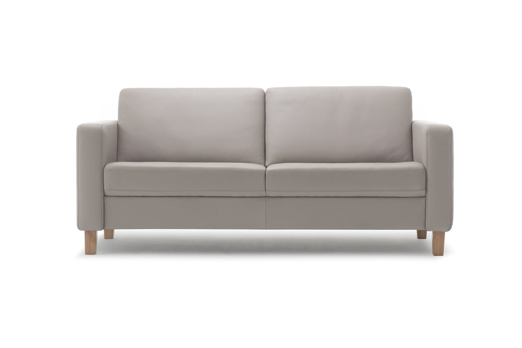TOBACCO Designer 2-Sitzer-Sofa von EXTRAFORM in Leder – Frontansicht