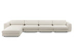 TRIBECA Designer Modular Sofa von Volumen als große Ecklandschaft mit passendem Pouf