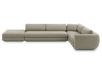 TRIBECA Designer Modular Sofa in Grau mit rechter Eckanordnung und breiten Rückenpolstern