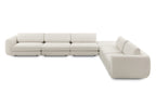 Designer Modular Sofa von Volumen als großzügiges Ecksofa in Cremeweiß
