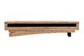 TYKO Massivholz TV-Lowboard mit Holzbalken und Metallfuß von Whiteoak – Frontalansicht
