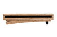 TYKO Massivholz TV-Lowboard mit Holzbalken und Metallfuß von Whiteoak – Frontalansicht