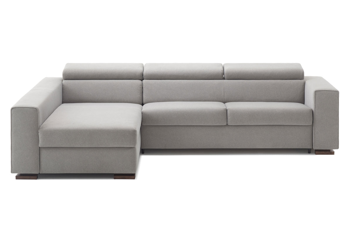 VIVA Designer Schlafsofa mit Chaiselongue von EXTRAFORM mit Chaiselongue links in Frontansicht